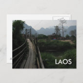 セレーヌラオス山、川、橋の東南アジア ポストカード (正面/裏面)