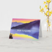 セレーヌレイクカスタマイズ可能悔やみや弔慰 カード (黄色い花)