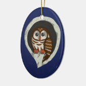 セレーネのフクロウのオーナメント セラミックオーナメント (左)