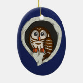 セレーネのフクロウのオーナメント セラミックオーナメント (裏面)
