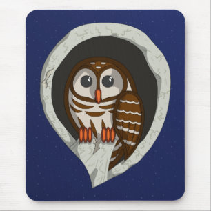 セレーネのフクロウ型マウスパッド マウスパッド