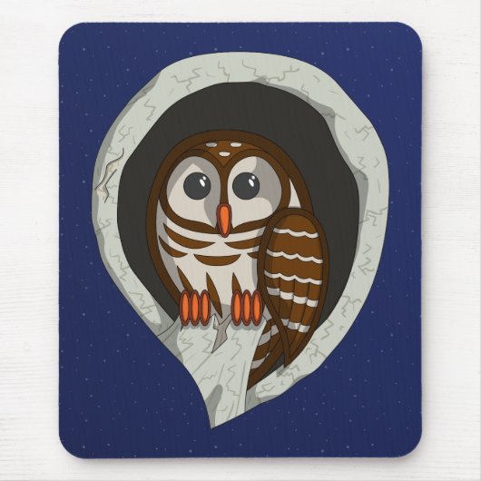 セレーネのフクロウ型マウスパッド マウスパッド (正面)