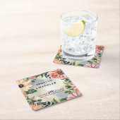 セレーネガーデンリース：パステルフローラエレガンス スクエアペーパーコースター (インサイチュ)