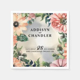 セレーネガーデンリース：パステルフローラエレガンス スタンダードカクテルナプキン