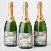 セレーネガーデンリース:パステルフローラエレガンス スパークリングワインラベル (ボトル)