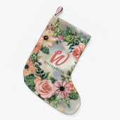 セレーネガーデンリース:パステルフローラエレガンス スモールクリスマスストッキング (正面 (吊り時))