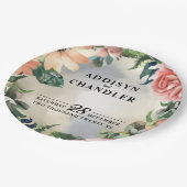 セレーネガーデンリース：パステルフローラエレガンス ペーパープレート (アングル)