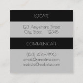 セレーネグレイ竹ホリスティック名刺 スクエア名刺 (裏面)