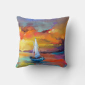 セレーネサンセットシルボートアート クッション (裏面)