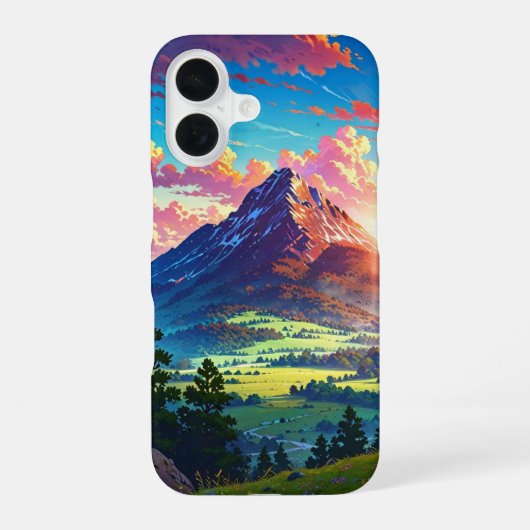 セレーネサンセットマウンテンズ iPhone 16ケース (裏面)