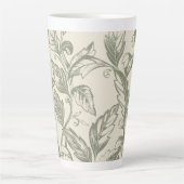 セレーネセージグリーン | つる植物素朴チャームコテージコア カフェラテマグ (正面)