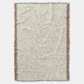 セレーネセージグリーン | ヴィンテージバラ スローブランケット (正面縦)