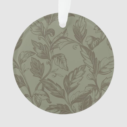 セレーネセージグリーン | 植物学はっきりしたの記述リーフィ オーナメント (正面)