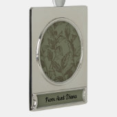 セレーネセージグリーン | 植物学はっきりしたの記述リーフィ シルバープレートバナーオーナメント (右)