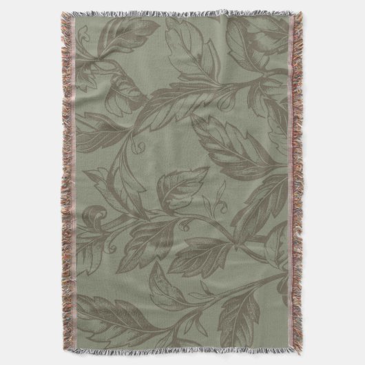 セレーネセージグリーン | 植物学はっきりしたの記述リーフィ スローブランケット (正面縦)