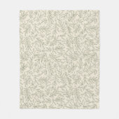 セレーネセージグリーン | 穏やかなリーフWhisp フリースブランケット (正面)