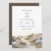 セレーネドーンコースタルパスウォーターカラービーチ結婚式 招待状 (正面/裏面)