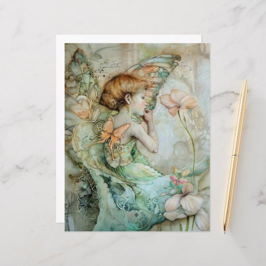 セレーネフェアリーA4アドバイス誕生日カード (正面/裏面インサイチュ)