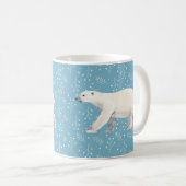 セレーネポーラベアブルー&ホワイトウィンターマグ コーヒーマグカップ (正面右)