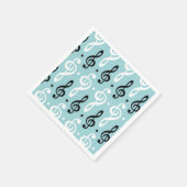 セレーネメロディーズトレブルクレフ、 音符記号 スタンダードカクテルナプキン (角)