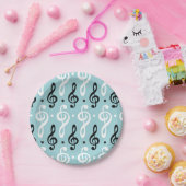 セレーネメロディーズトレブルクレフ、 音符記号 ペーパープレート (パーティー)