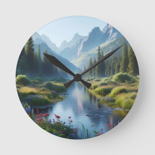 セレーネリバーバレー ラウンド壁時計 (正面)