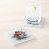 セレーネロビン ガラスコースター (アングル)