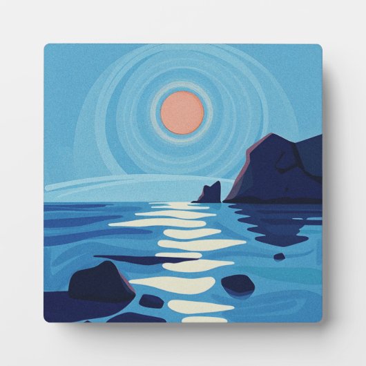 セレーネ抽象芸術シースケープアート フォトプラーク (正面)