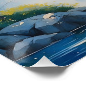 セレーネ日本のブリッジウィズさくらんぼフラワーズペイント ポスター (コーナー)