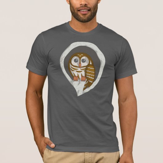 セレーネ梟メンズダークTシャツ Tシャツ (正面)