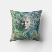 セレーネ自然フロー – 夢のような抽象デザイン クッション (裏面)