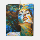 "セレーネ" – 水中の女性 セラミックオーナメント (左)
