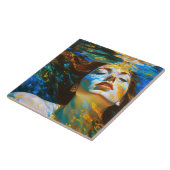 "セレーネ" – 水中の女性 タイル (側面)