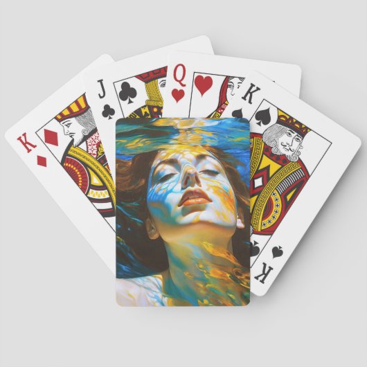 "セレーネ" – 水中の女性 トランプ (裏面)