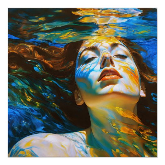 "セレーネ" – 水中の女性 ポスター (正面)