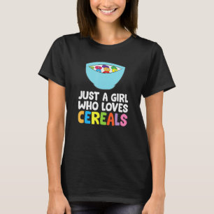 セレールブレックファーストコーンフレークが大好きな女の子 Tシャツ