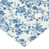 セレーンブルーフローラ刻印デザイン ロングテーブルランナー (コーナー)