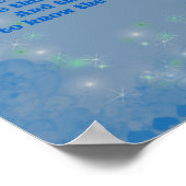 セレ感動的ニティ祈りの言葉ブルーハート ポスター (角)