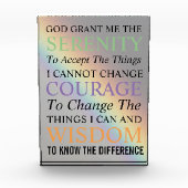 セレ感動的ニティ祈りの言葉レカラフルインボー フォトブロック (正面)