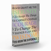 セレ感動的ニティ祈りの言葉レカラフルインボー フォトブロック (左)