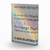 セレ感動的ニティ祈りの言葉レカラフルインボー フォトブロック (右)