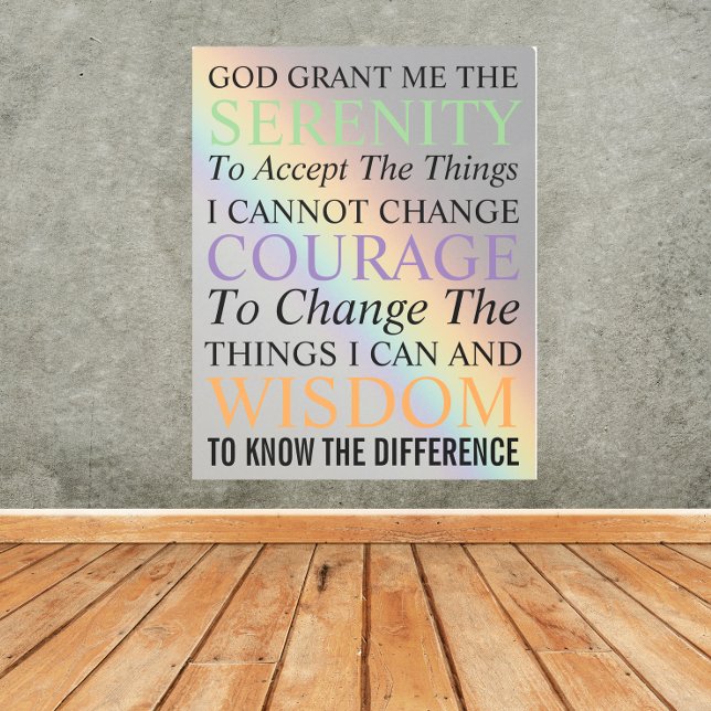 セレ感動的ニティ祈りの言葉レカラフルインボー メタルプリント (In Situ)