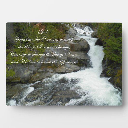 セレ感動的ニティ祈りの言葉滝 フォトプラーク (正面)