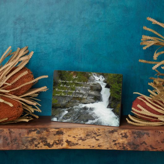 セレ感動的ニティ祈りの言葉滝 フォトプラーク (側面)