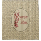 セレ感動的ニティ祈りの言葉 シャワーカーテン (正面)