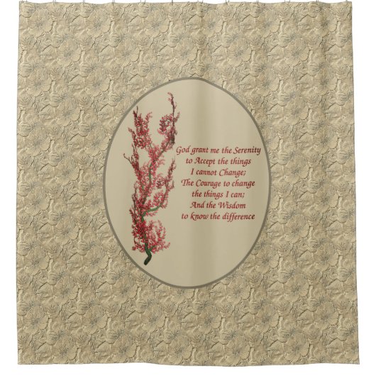 セレ感動的ニティ祈りの言葉 シャワーカーテン (正面)