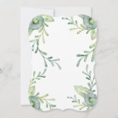 セレ素朴ニティブルーウォーター結婚カラー 招待状 (裏面)