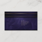 セロイウスダークブルーエレガントプロフェッショナルプレミアム 名刺 (裏面)