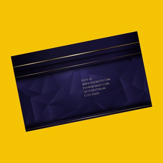 セロイウスダークブルーエレガントプロフェッショナルプレミアム 名刺