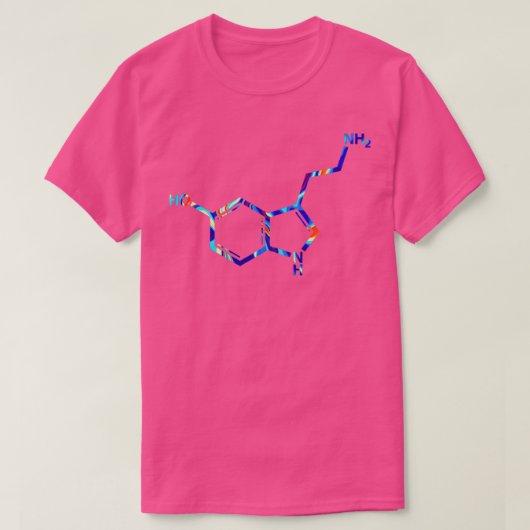 セロトサイケデリックニン分子 Tシャツ (デザイン正面)